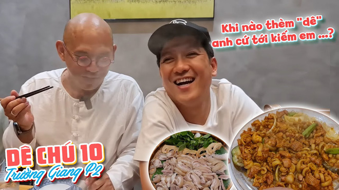 Được Trường Giang bao ăn, ông trùm Điền Quân gọi món 'dựng dê' khiến dàn thư ký ngơ ngác 3 Được Trường Giang bao ăn, ông trùm Điền Quân gọi món 'dựng dê' khiến dàn thư ký ngơ ngác 3