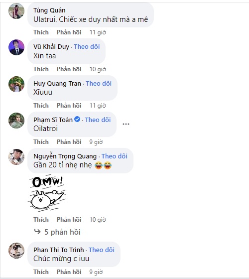 Rất nhiều bạn bè, fans để lại lời chúc trong bài đăng của nữ ca sĩ. Ảnh chụp màn hình Rất nhiều bạn bè, fans để lại lời chúc trong bài đăng của nữ ca sĩ. Ảnh chụp màn hình