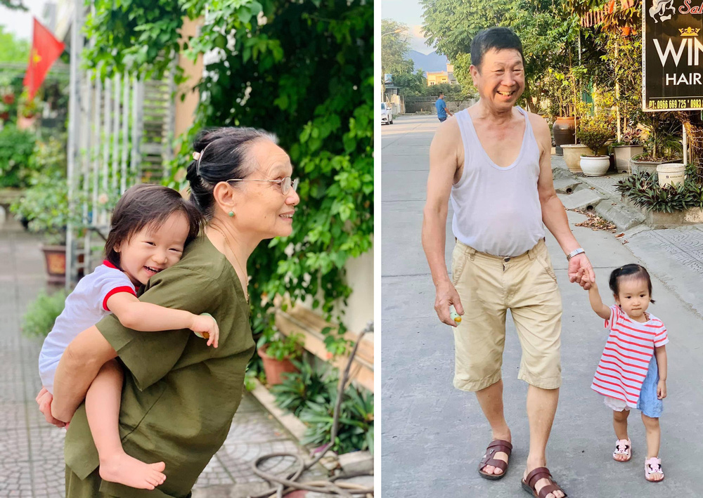 Cuộc sống trước kia của ông bà đã trải qua không ít lam lũ, vất vả, nhưng về già, cả 2 luôn có con cháu quây quần bên cạnh, hạnh phúc viên mãn khiến nhiều người mơ ước. Ảnh: FB