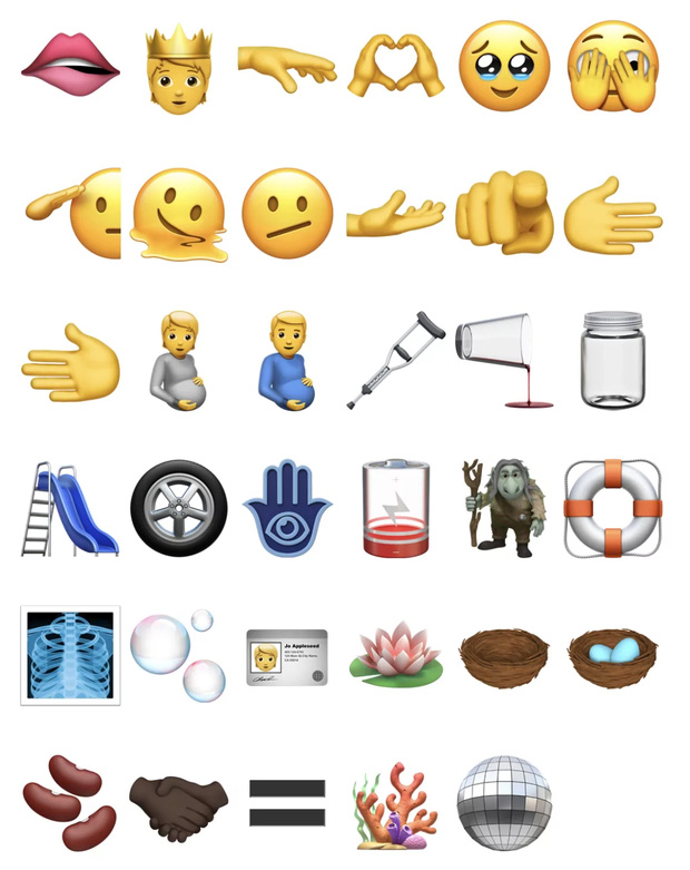 Những biểu tượng emoji mới có trong bản cập iOS 15.4. Những biểu tượng emoji mới có trong bản cập iOS 15.4.