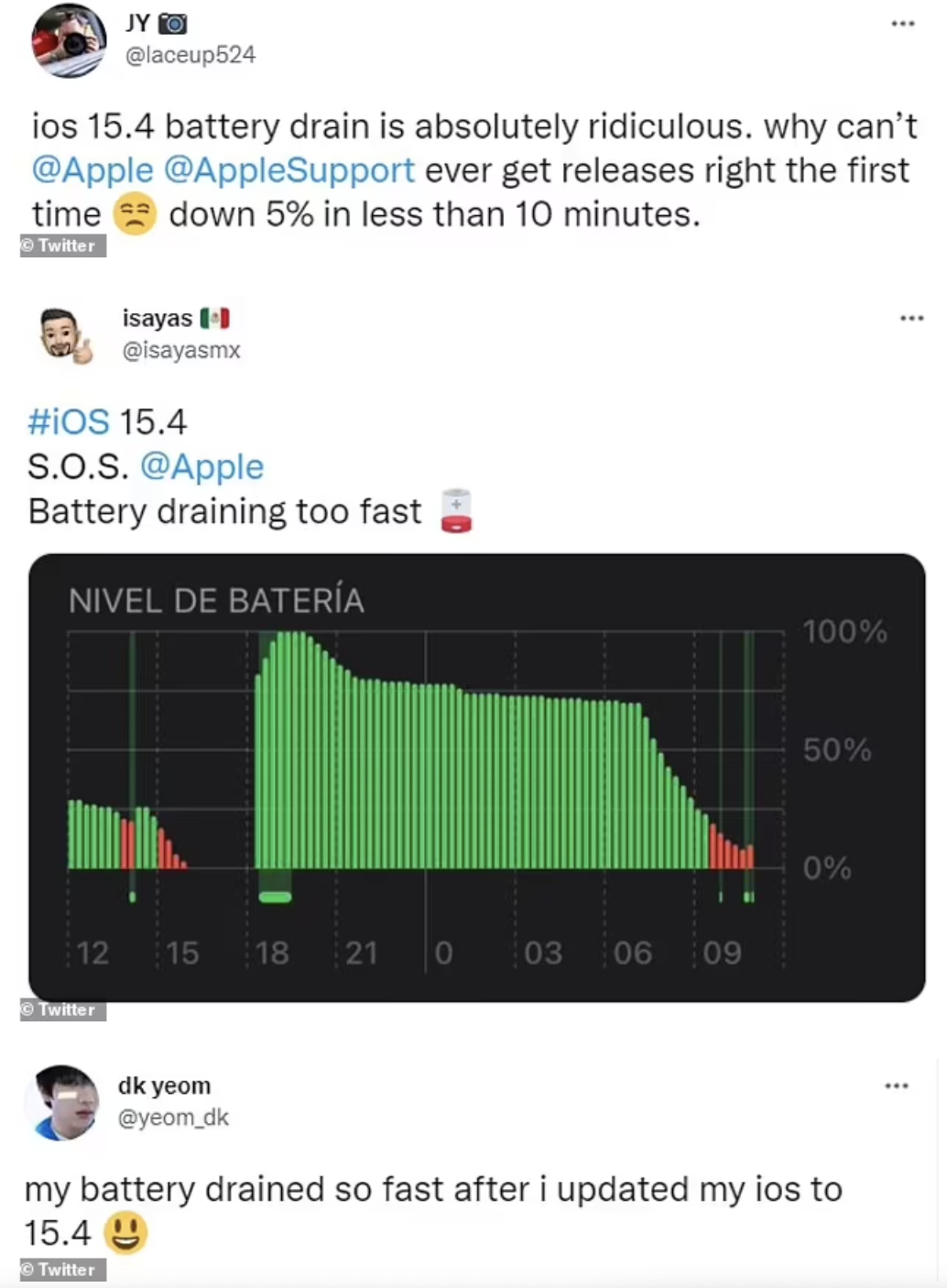 Người dùng than rằng: iPhone của tôi hết pin rất nhanh sau khi tôi cập nhật lên iOS 15.4.
