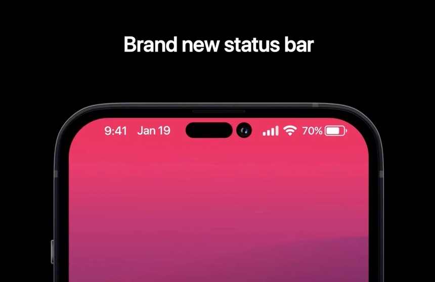 Phần hiển thị sẽ lớn hơn do cụm camera hình viên thuốc.