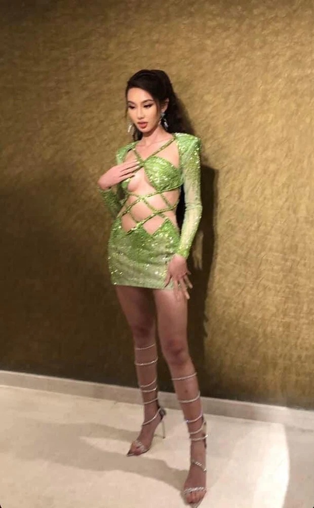 Thùy Tiên khiến nhiều người thót tim khi suýt lộ vùng 'cấm địa' trên truyền hình - Ảnh 5