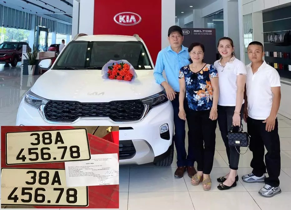 Sau khi bấm được biển số đẹp, nhiều người chứng kiến thấy và đăng tải hình ảnh lên mạng xã hội. Ảnh: FB