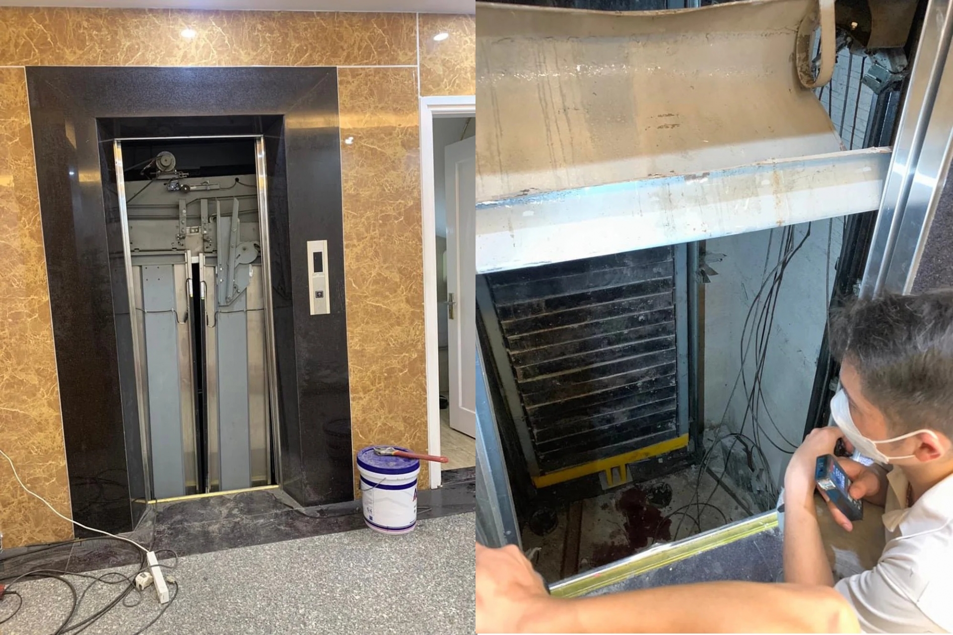 Hiện trường nơi xảy ra sự cố.