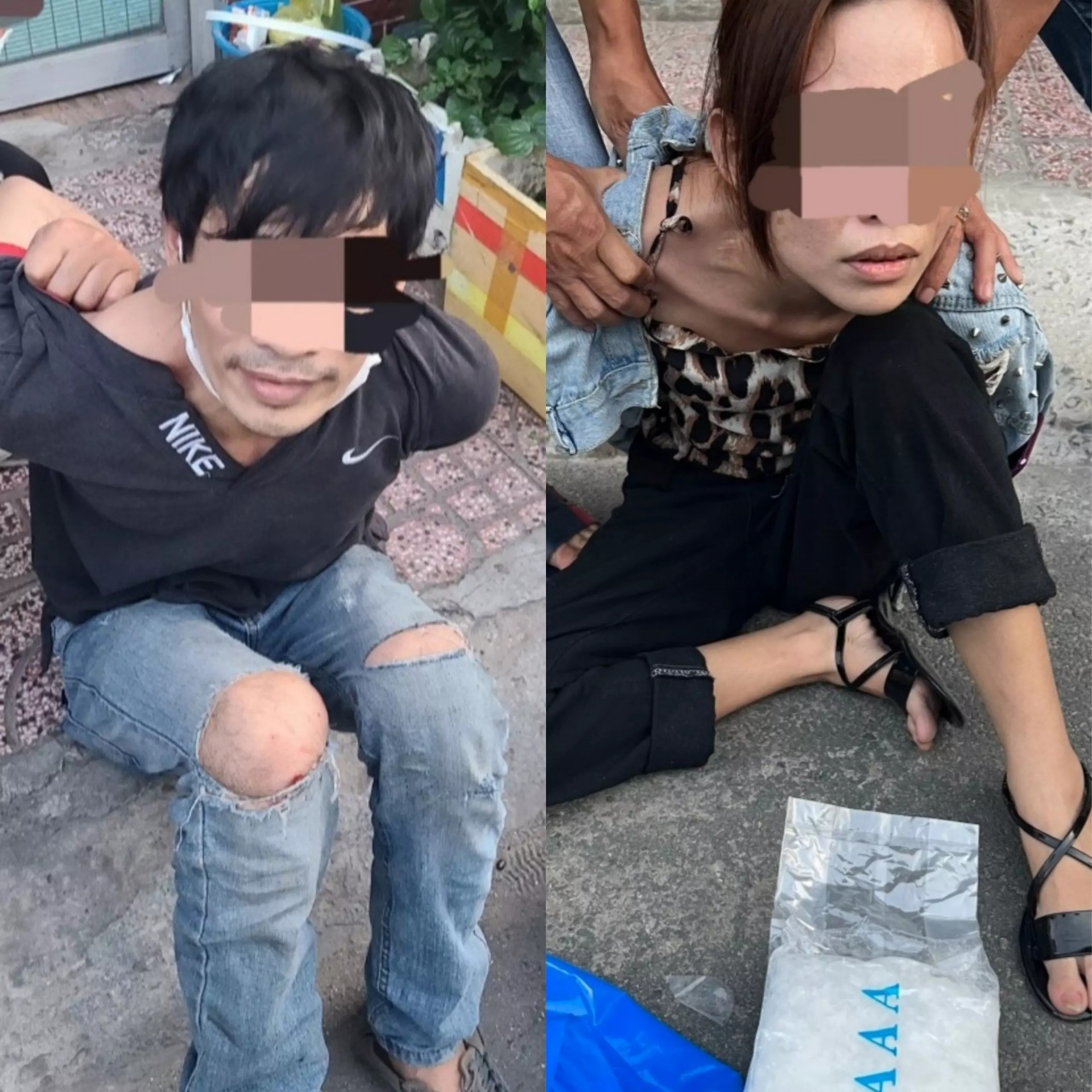 2 đối tượng vận chuyển ma túy bị công an bắt giữ. Ảnh: V.S. 2 đối tượng vận chuyển ma túy bị công an bắt giữ. Ảnh: V.S.