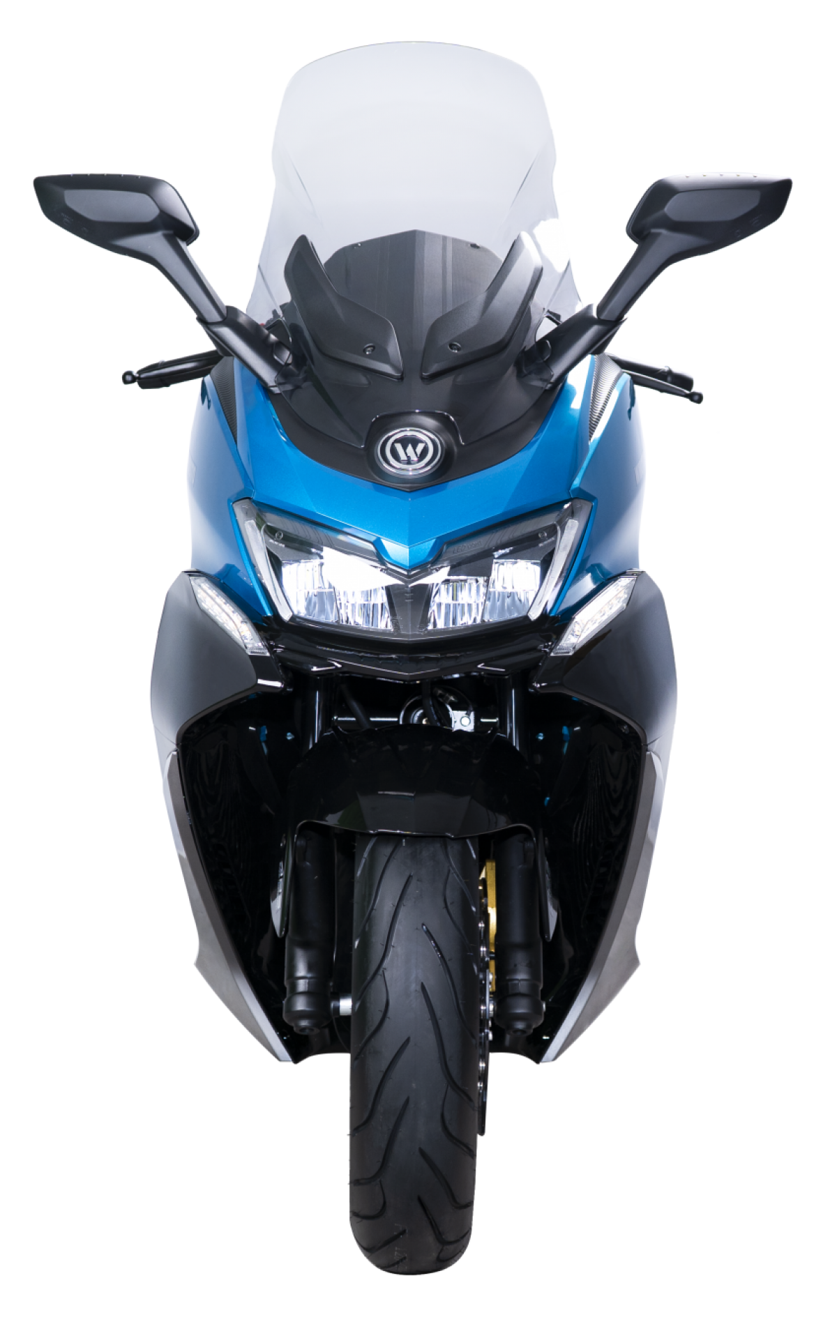 Mặt trước của chiếc xe WMoto RT3 2021