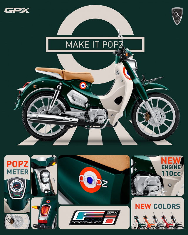 GPX POPZ 110 2021 – Xe số dưới 30 triệu đang khiến giới trẻ ‘mê mẩn’ 2 GPX POPZ 110 2021 – Xe số dưới 30 triệu đang khiến giới trẻ ‘mê mẩn’ 2
