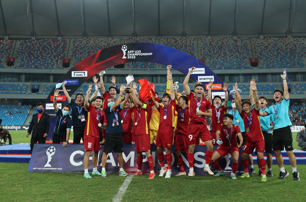 Đội tuyển U23 Việt Nam giành chức vô địch U23 ĐNA. Ảnh: Vietnamnet