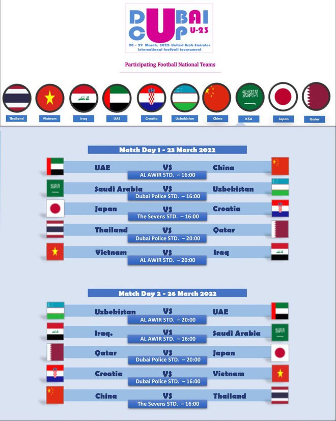 U23 Việt Nam sẽ gặp U23 Iraq và U23 Croatia. Nguồn: Internet U23 Việt Nam sẽ gặp U23 Iraq và U23 Croatia. Nguồn: Internet