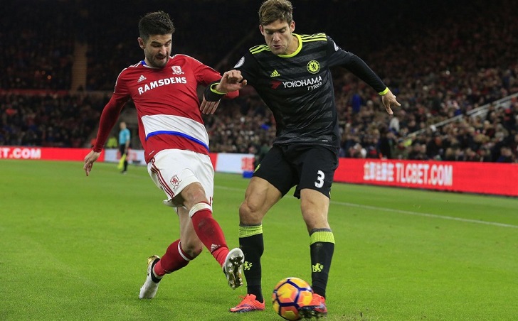 Middlesbrough (áo đỏ) khó lòng tạo nên bất ngờ trước Chelsea. Ảnh: Internet Middlesbrough (áo đỏ) khó lòng tạo nên bất ngờ trước Chelsea. Ảnh: Internet