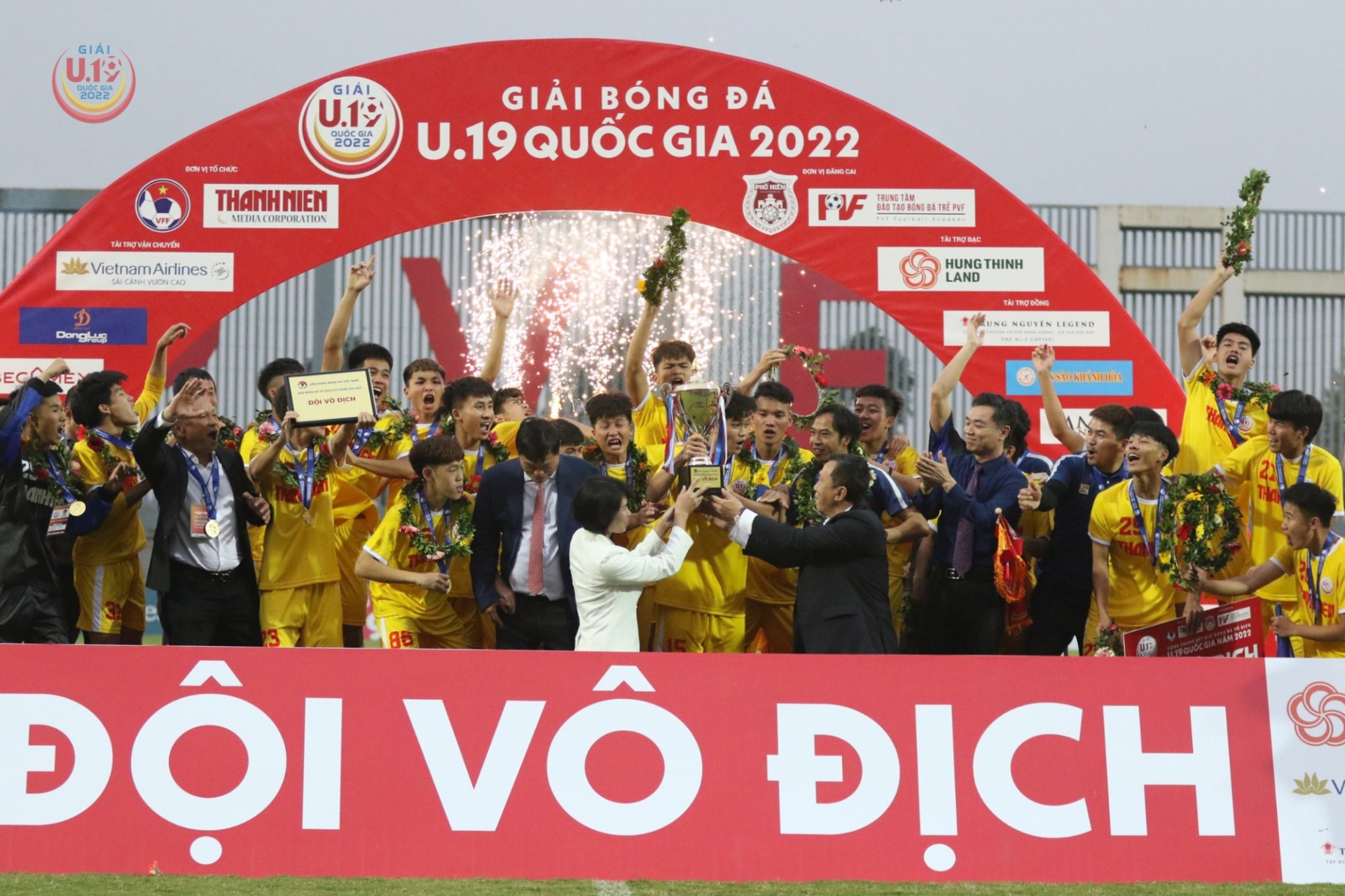 U19 Hà Nội lần thứ 6 đăng quang giải U19 Quốc Gia. Ảnh: Internet