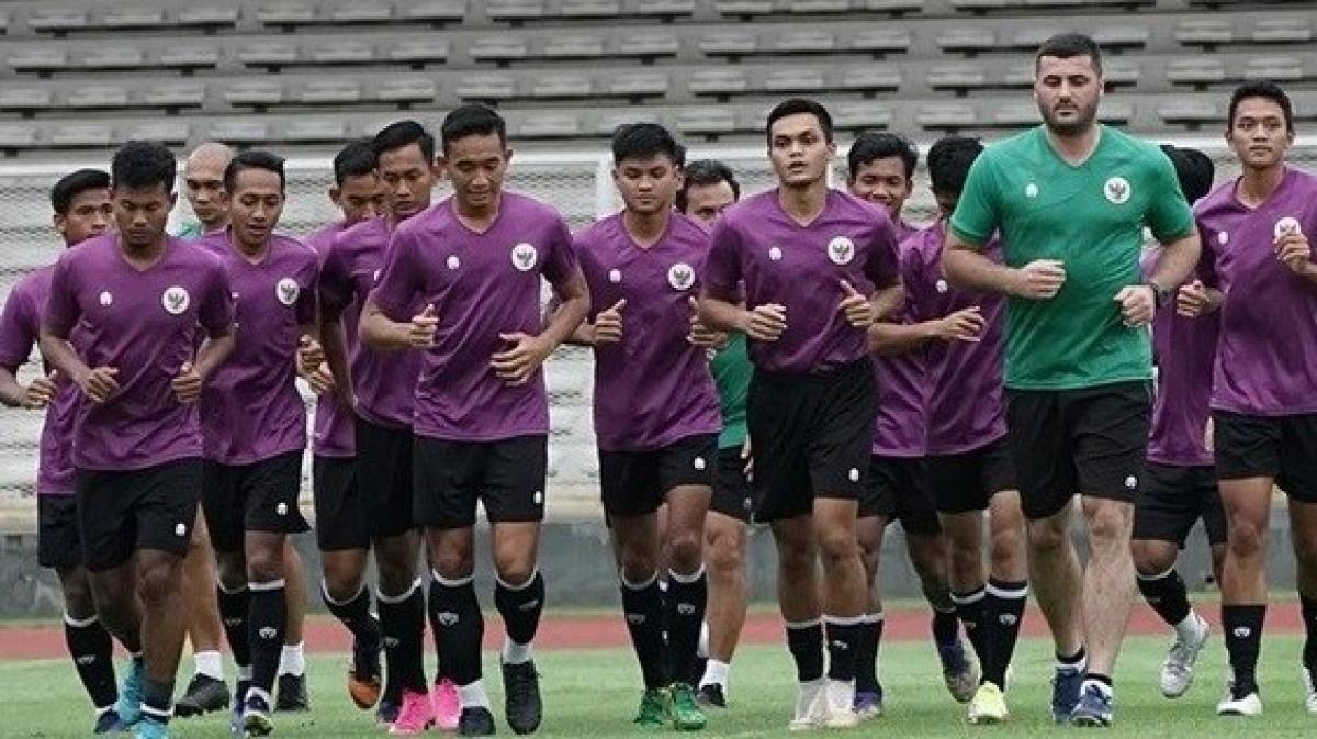 U23 Indonesia đang tích cực tập luyện tại Hàn Quốc nhằm chuẩn bị cho SEA Games 31. Ảnh: Internet
