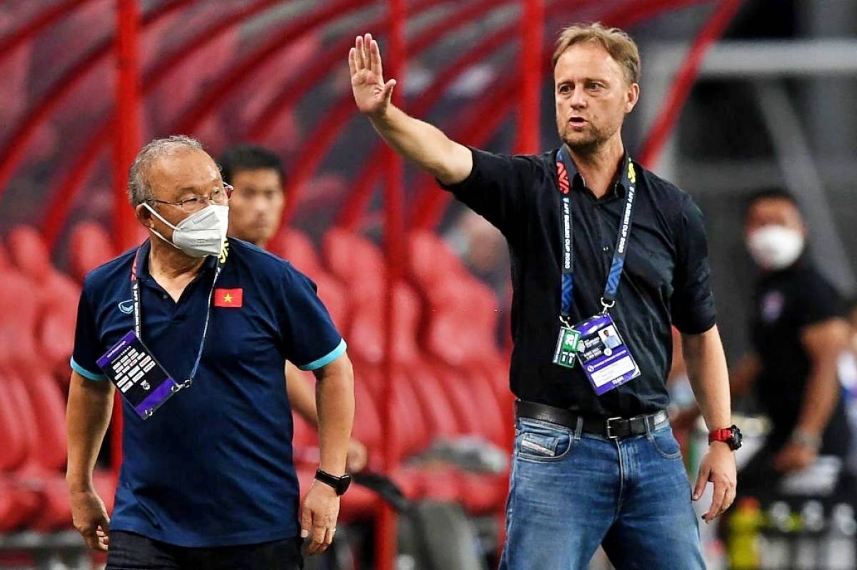 HLV Polking từng đánh bại thầy Park tại AFF Cup 2020. Ảnh: Internet