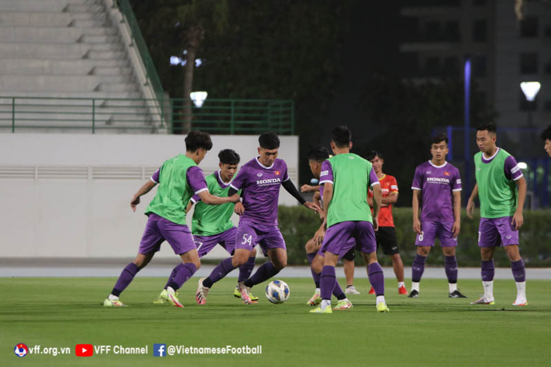ĐT U23 Việt Nam có buổi tập đầu tiên tại UAE hướng đến VCK U23 châu Á 2022. Ảnh: VFF ĐT U23 Việt Nam có buổi tập đầu tiên tại UAE hướng đến VCK U23 châu Á 2022. Ảnh: VFF