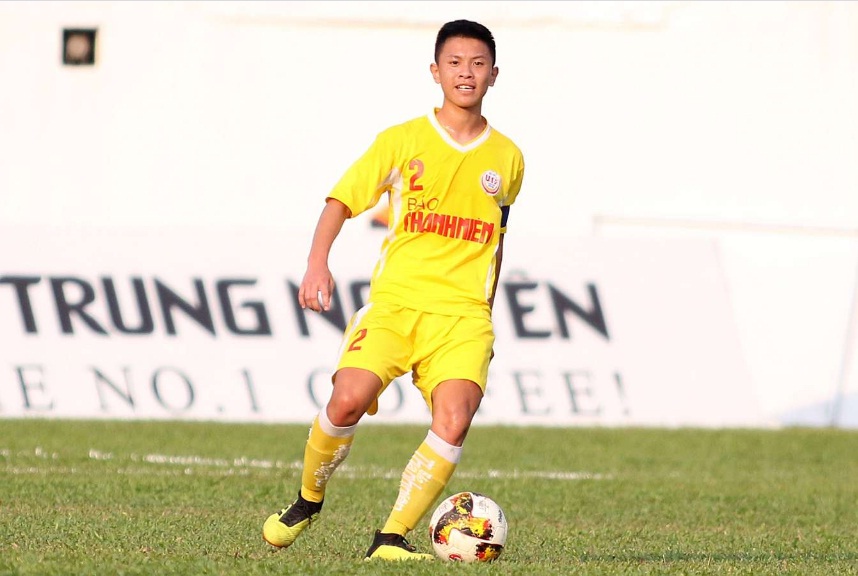 Vũ Tiến Long tỏng màu áo đội trẻ CLB Hà Nội. Ảnh: Internet