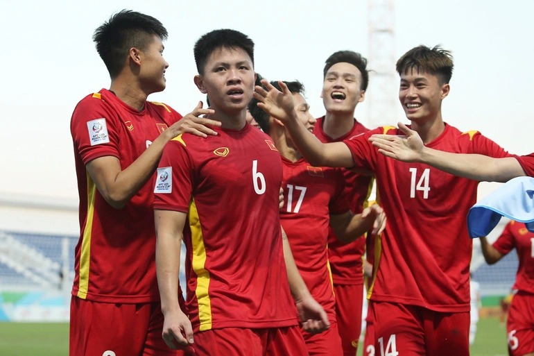 Tiến Long lập siêu phẩm vào lưới U23 Hàn Quốc. Ảnh: Internet Tiến Long lập siêu phẩm vào lưới U23 Hàn Quốc. Ảnh: Internet