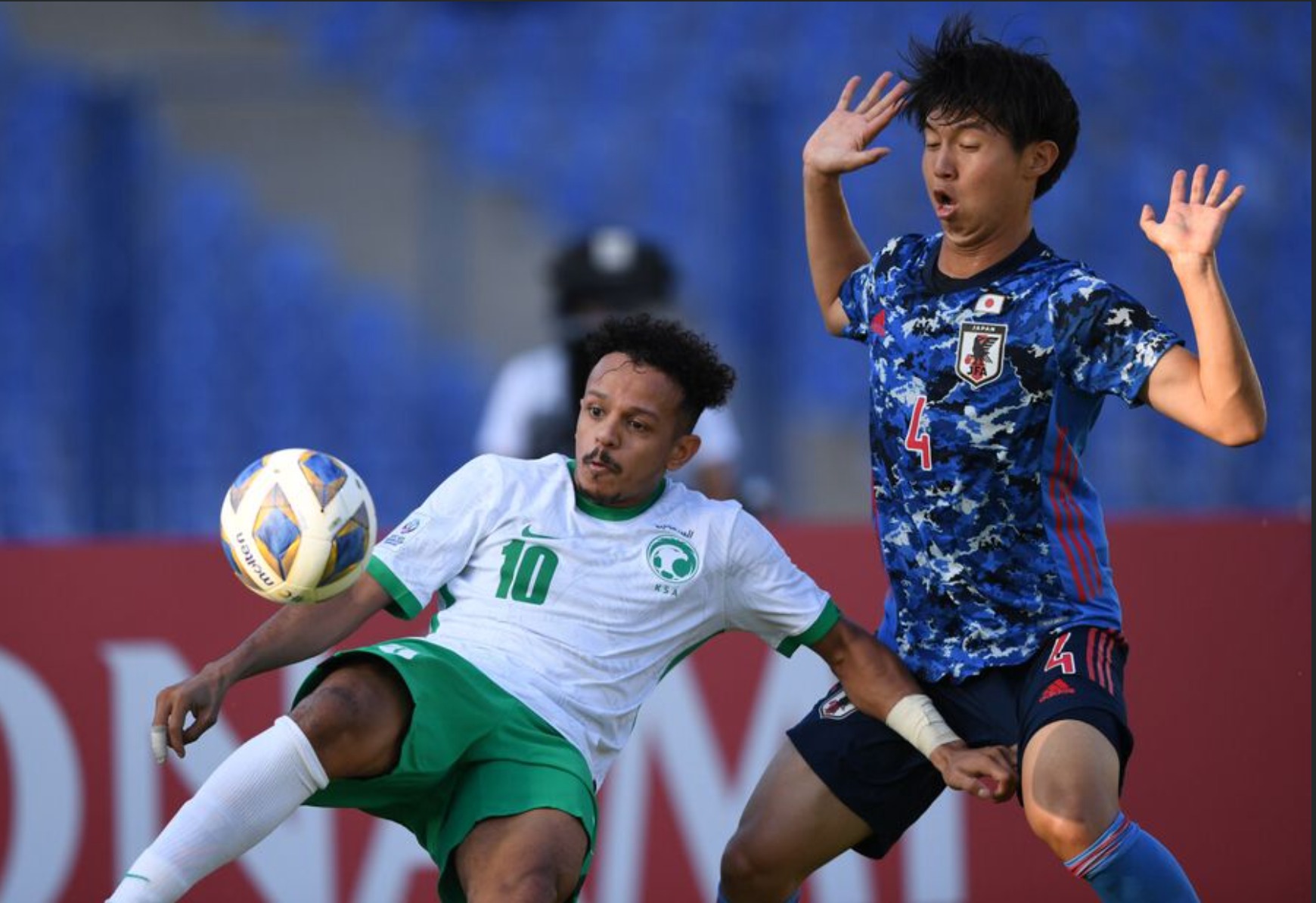 Turki Al-Ammar thi đấu nổ bật ở trận gặp U23 Nhật Bản. Ảnh: Internet