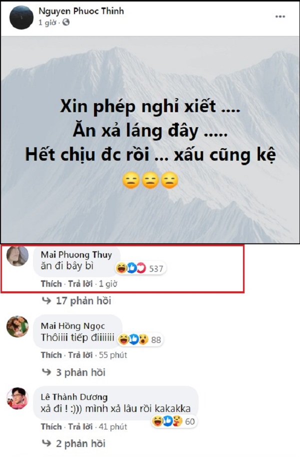 Noo Phước Thịnh bất ngờ lơ là với body lập tức bị Mai Phương Thúy vào bình luận gây chú ý: 'Ăn đi bây bì'.