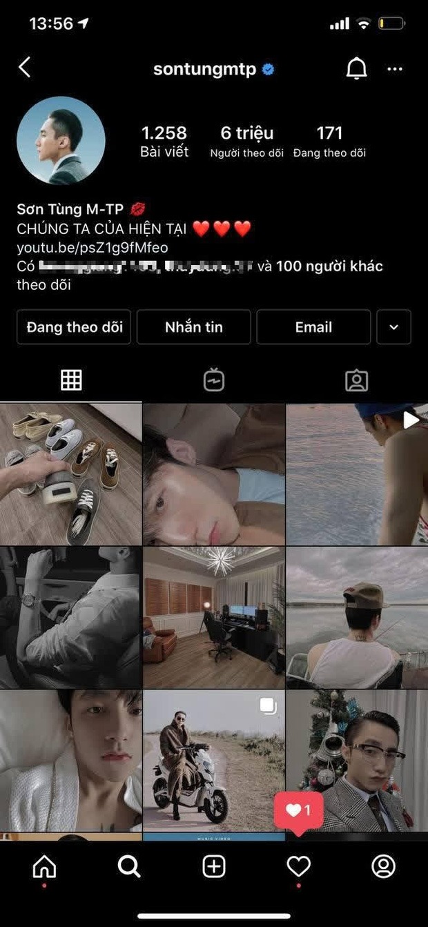 Instagram của Sơn Tùng cán mốc 6 triệu follows Instagram của Sơn Tùng cán mốc 6 triệu follows