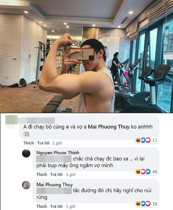 Noo Phước Thịnh dọa 'đánh' kẻ dòm ngó Mai Phương Thúy trên đường: 'Chắc chả chạy được bao xa, vì lại phải bụp mấy ông ngắm vợ mình'.