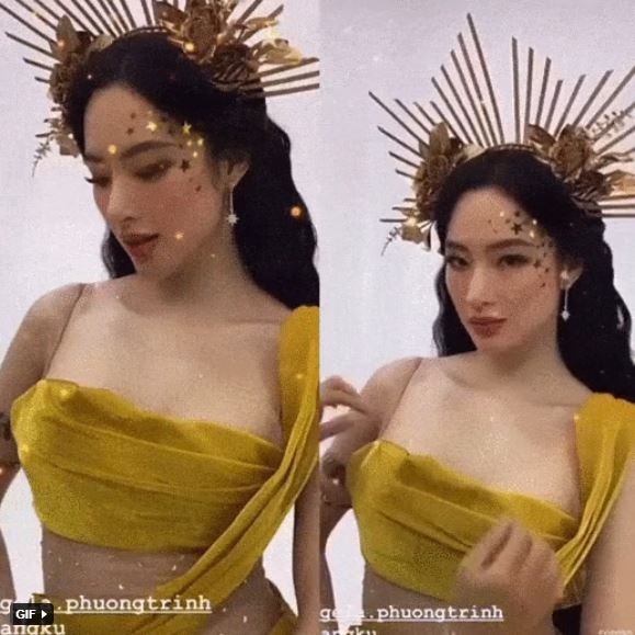 Angela Phương Trinh tung hình ảnh hậu trường chưa chỉnh sửa, sự chú ý của dân mạng lập tức đổ dồn vào vòng 1 bốc lửa 'thoắt ẩn thoắt hiện' của bà mẹ nhí. 