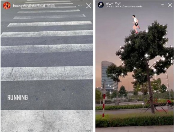 Rộ nghi vấn Hoàng Thuỳ Linh và Gil Lê sống chung qua 1 chi tiết trùng khớp khi cả hai cùng đăng ảnh đi chạy bộ buổi sáng. 