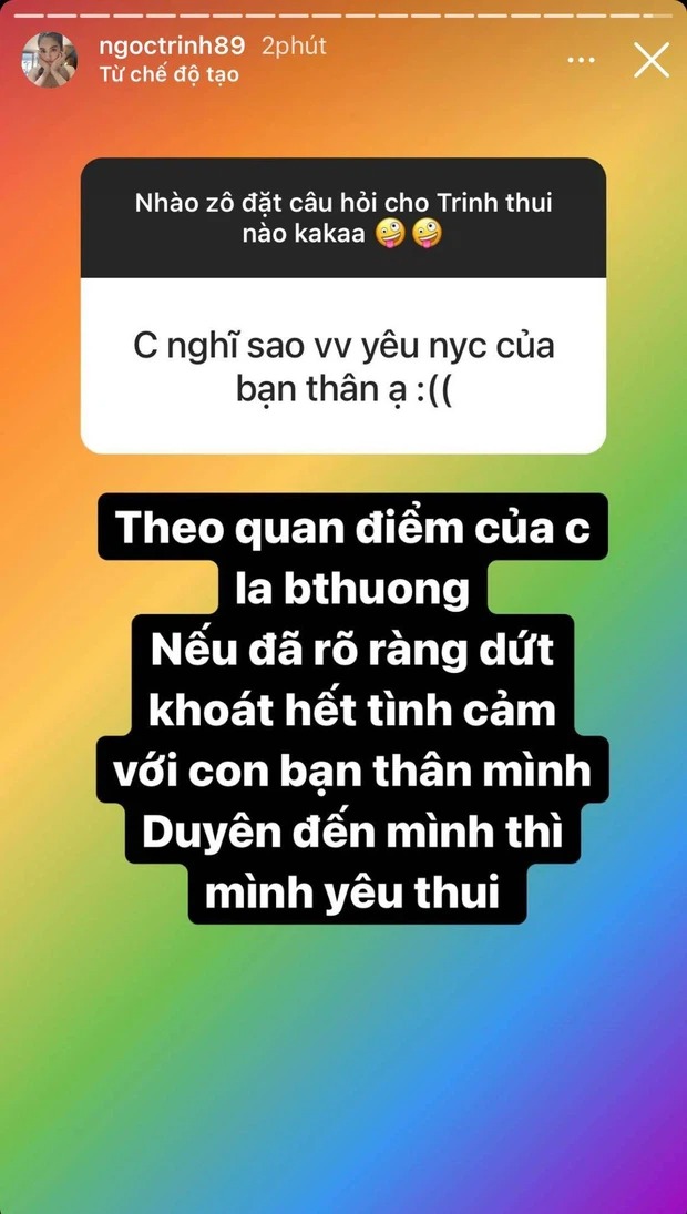 Ngọc Trinh thoải mái yêu lại người yêu cũ của bạn thân Ngọc Trinh thoải mái yêu lại người yêu cũ của bạn thân