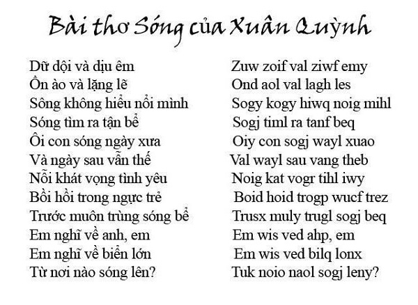 Ví dụ chuyển đổi ngôn ngữ của tác giả Kiều Trường Lâm Ví dụ chuyển đổi ngôn ngữ của tác giả Kiều Trường Lâm
