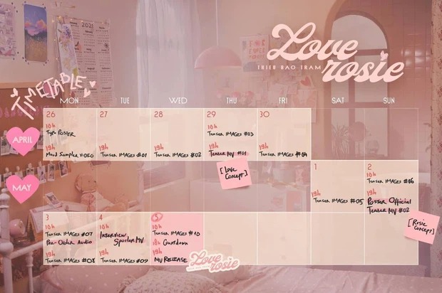Lịch trình cụ thể của MV Lịch trình cụ thể của MV