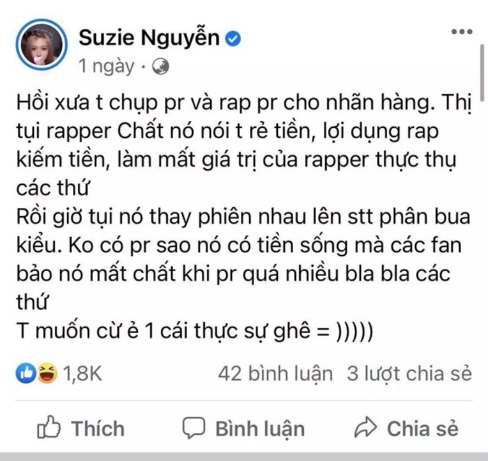 Ồn ào với Du Uyên chưa dứt, Đạt G lại tiếp tục bị 1 nữ rapper phơi bày con người thật - Ảnh 1 Ồn ào với Du Uyên chưa dứt, Đạt G lại tiếp tục bị 1 nữ rapper phơi bày con người thật - Ảnh 1