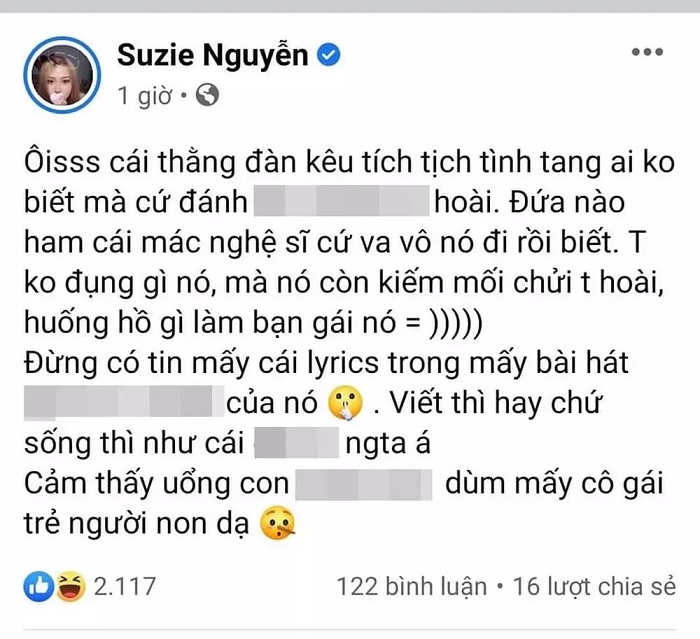 Dòng trạng thái của Suzie Nguyễn dành cho Đạt G Dòng trạng thái của Suzie Nguyễn dành cho Đạt G