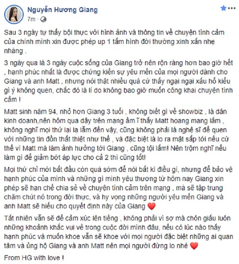 Tình yêu giữa Matt Liu và Hương Giang giờ ra sao hậu chàng bị tố 'gạ tình', nàng mất tích 6 Tình yêu giữa Matt Liu và Hương Giang giờ ra sao hậu chàng bị tố 'gạ tình', nàng mất tích 6