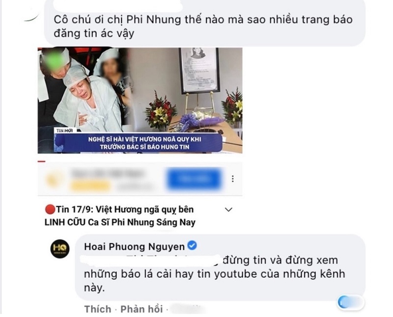 Xác minh thông tin Việt Hương đưa Phi Nhung xuất viện, tiết lộ bệnh tình hiện tại 2