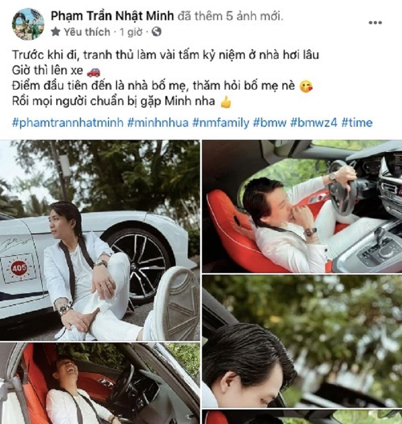 Minh Nhựa lên đồ lãng tử bên BMW Z4 trong ngày Minh Nhựa lên đồ lãng tử bên BMW Z4 trong ngày