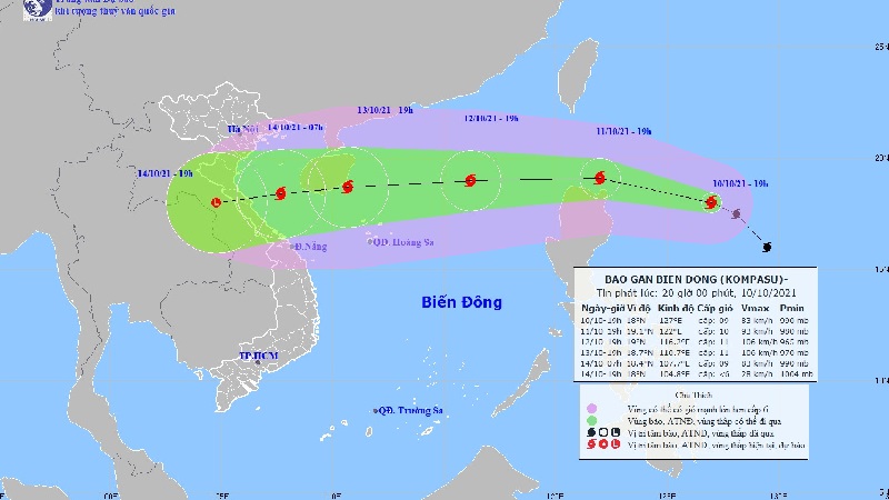 Bão số 7 chưa tan, biển Đông lại chuẩn bị đón thêm bão Kompasu cực mạnh 1 Bão số 7 chưa tan, biển Đông lại chuẩn bị đón thêm bão Kompasu cực mạnh 1