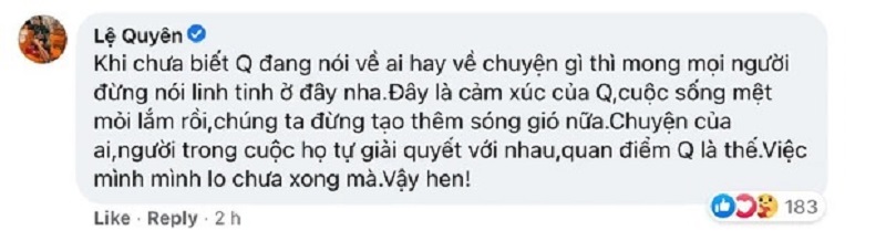 Lời chữa cháy của 'nữ hoàng phòng trà' (ảnh chụp màn hình) Lời chữa cháy của 'nữ hoàng phòng trà' (ảnh chụp màn hình)