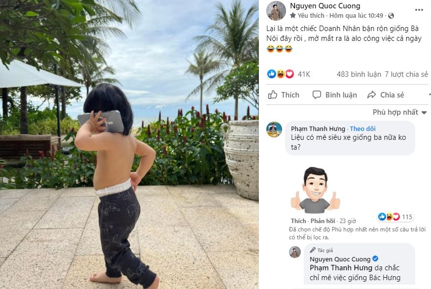 Ái nữ mới hơn 1 tuổi Cường đô la đã tiên tri lớn lên con gái nhất định làm nghề này Ái nữ mới hơn 1 tuổi Cường đô la đã tiên tri lớn lên con gái nhất định làm nghề này