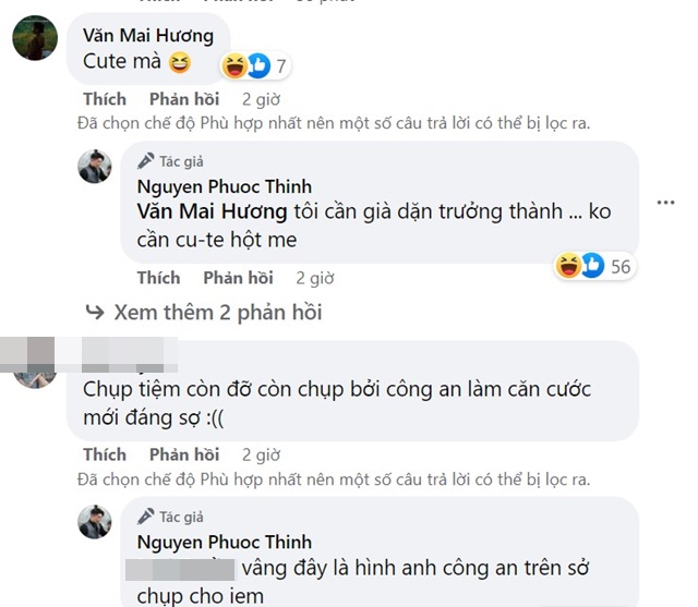 Văn Mai Hương vào khen Noo Phước Thịnh cute nhưng anh tỏ vẻ không mấy thích. Vì mong muốn bản thân trưởng thành hơn (Ảnh: Chụp màn hình) Văn Mai Hương vào khen Noo Phước Thịnh cute nhưng anh tỏ vẻ không mấy thích. Vì mong muốn bản thân trưởng thành hơn (Ảnh: Chụp màn hình)