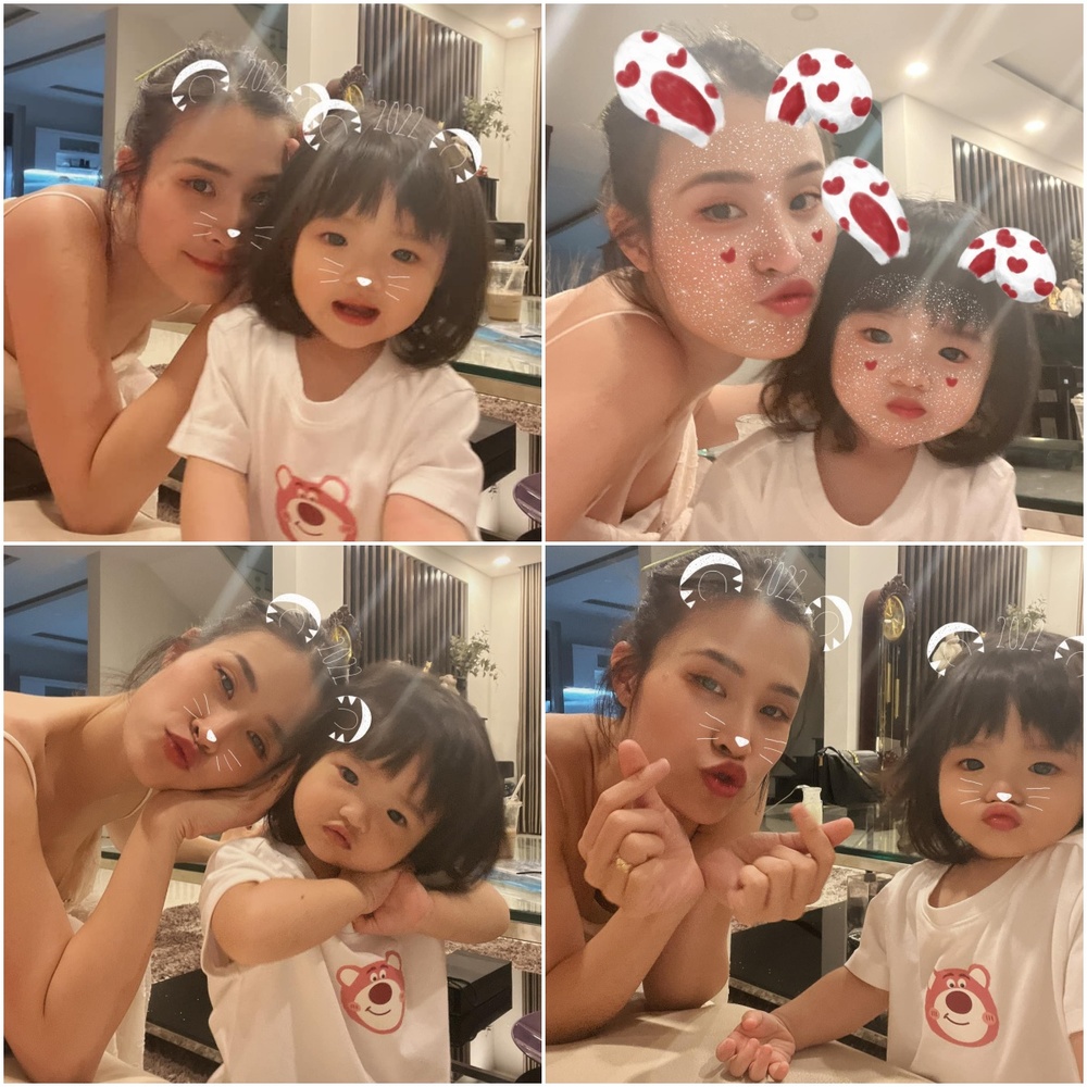 Loạt khoảnh khắc Đông Nhi 'cưa sừng làm nghé' khi chụp ảnh cùng con gái khiến cư dân mạng thích thú. Bé Winnie không ngại tương tác với camera khi chụp ảnh cùng mẹ (Ảnh: FBNV)