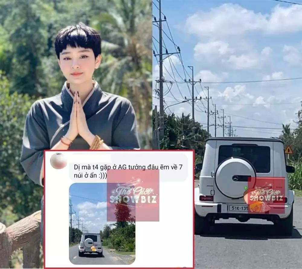 Chiếc xe được cho là của Hiền Hồ đang di chuyển trên địa bàn tỉnh An Giang (Internet)