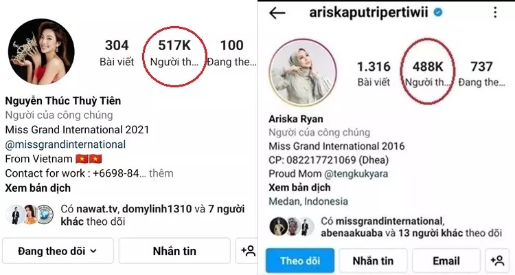 Thuỳ Tiên 'vượt mặt' Hoa hậu Hoà bình Quốc tế 2016 (Ảnh: Internet)