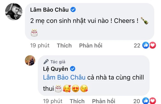 Lâm Bảo Châu nhắn gửi điều đặc biệt đến Lệ Quyên và con trai diêng của bạn gái khiến nhiều người thích thú (Ảnh: Internet) Lâm Bảo Châu nhắn gửi điều đặc biệt đến Lệ Quyên và con trai diêng của bạn gái khiến nhiều người thích thú (Ảnh: Internet)