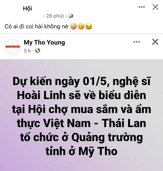 Thông tin nam danh hài đi diễn hội chợ khiến nhiều người chú ý (Ảnh: Internet) Thông tin nam danh hài đi diễn hội chợ khiến nhiều người chú ý (Ảnh: Internet)