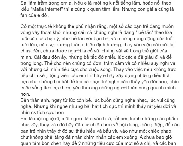 Động thái chia sẻ của diễn viên Minh Tiệp về Sơn Tùng khiến nhiều người chú ý (Ảnh: Internet) Động thái chia sẻ của diễn viên Minh Tiệp về Sơn Tùng khiến nhiều người chú ý (Ảnh: Internet)