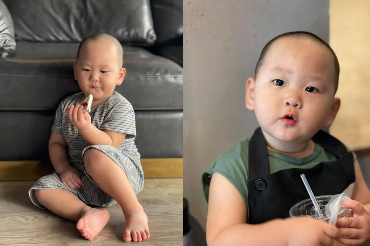 Con trai thứ 2 của Trà My Idol có những biểu cảm hài hước, được mệnh danh tháng meme của Vbiz (Ảnh: Internet)