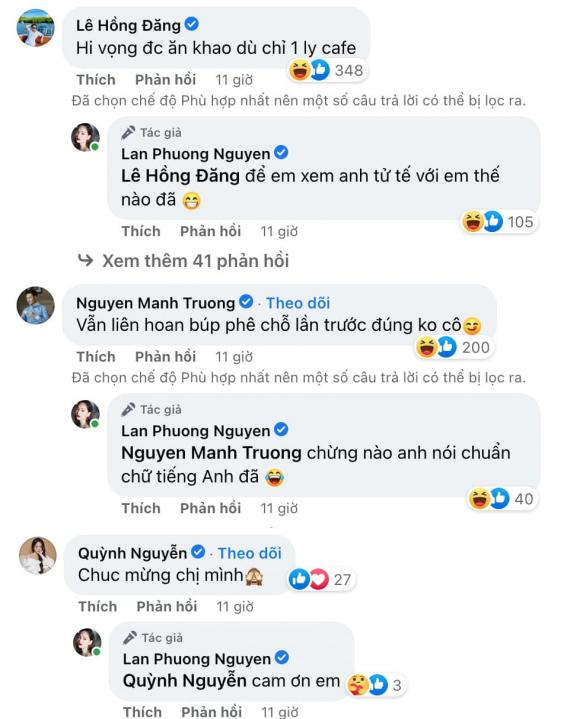 Dàn sao Việt đồng loạt gửi lời chúc mừng đến với vợ chồng diễn viên Lan Phương (Ảnh: Internet) Dàn sao Việt đồng loạt gửi lời chúc mừng đến với vợ chồng diễn viên Lan Phương (Ảnh: Internet)