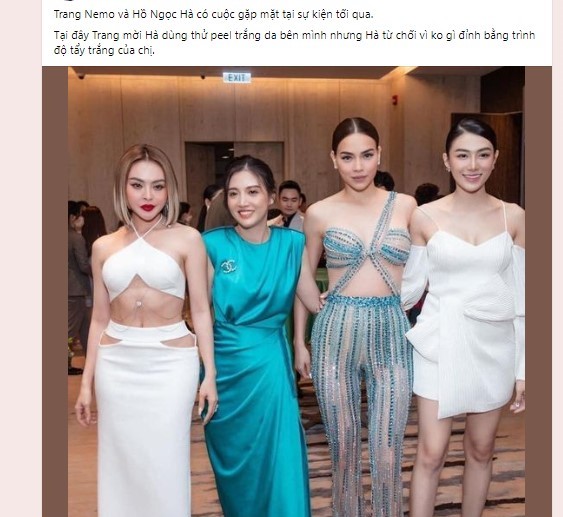 Hồ Ngọc Hà chụp ảnh chung khung hình với Trang Nemo khiến cư dân mạng chú ý (Ảnh: Internet) Hồ Ngọc Hà chụp ảnh chung khung hình với Trang Nemo khiến cư dân mạng chú ý (Ảnh: Internet)
