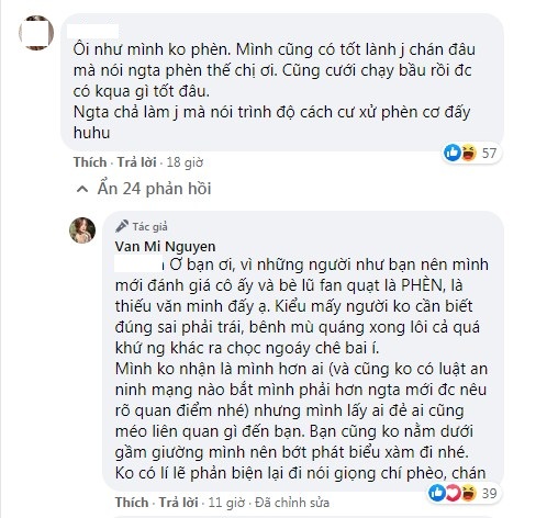 Mi Vân nhận phải không ít chỉ trích với bài chia sẻ của mình Mi Vân nhận phải không ít chỉ trích với bài chia sẻ của mình