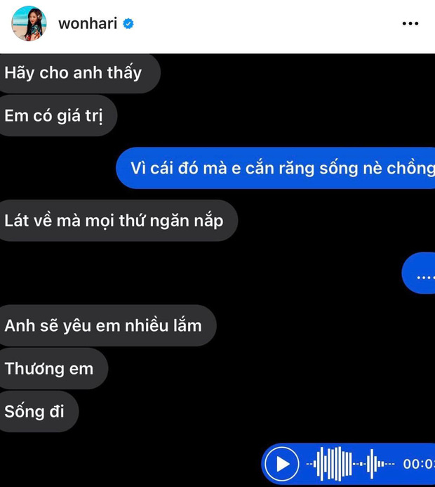Lời yêu thương Trấn Thành gửi đến Hari Won